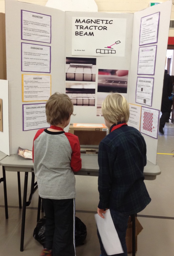 Student exhibitors get a chance to showcase their science fair presentation.