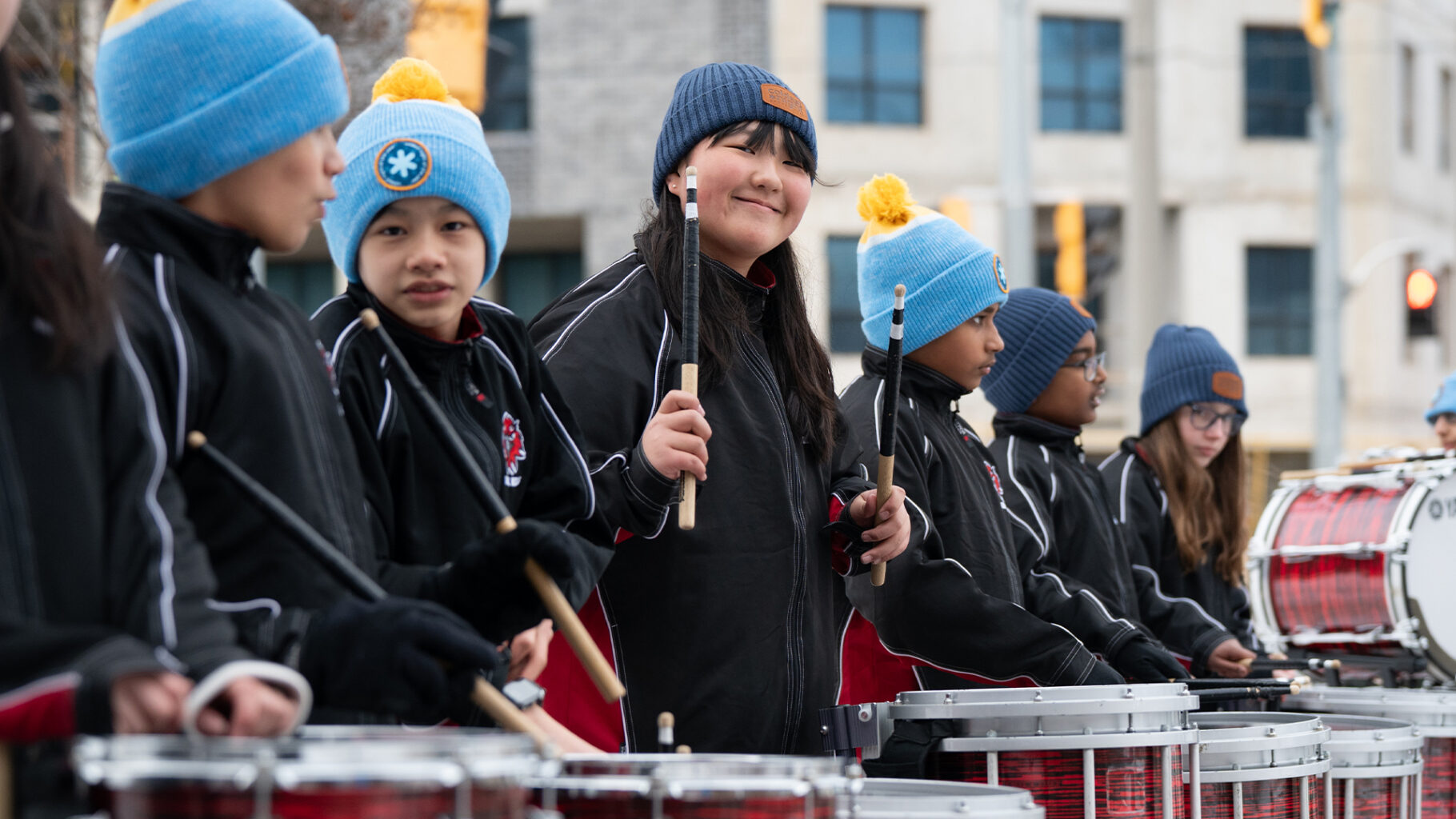 Vista Hills Drumline Kicks Off Coldest Night of the Year