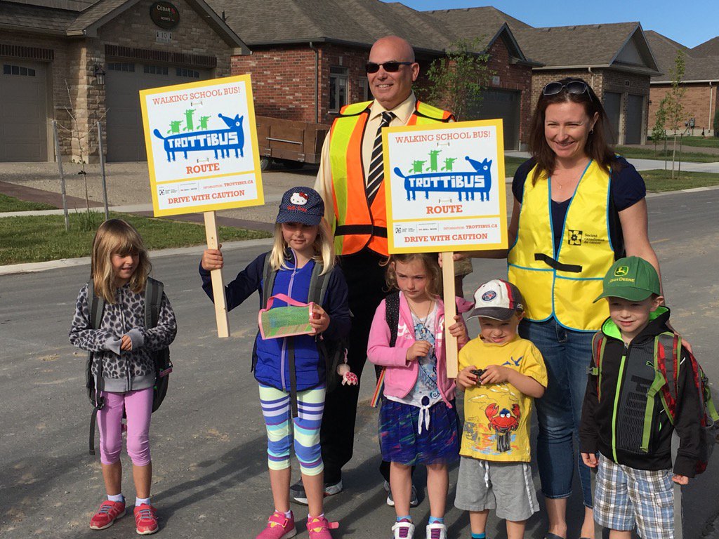 Thanks to all the people who helped make the 'walking school bus' a success.