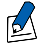 Pencil and paper icon