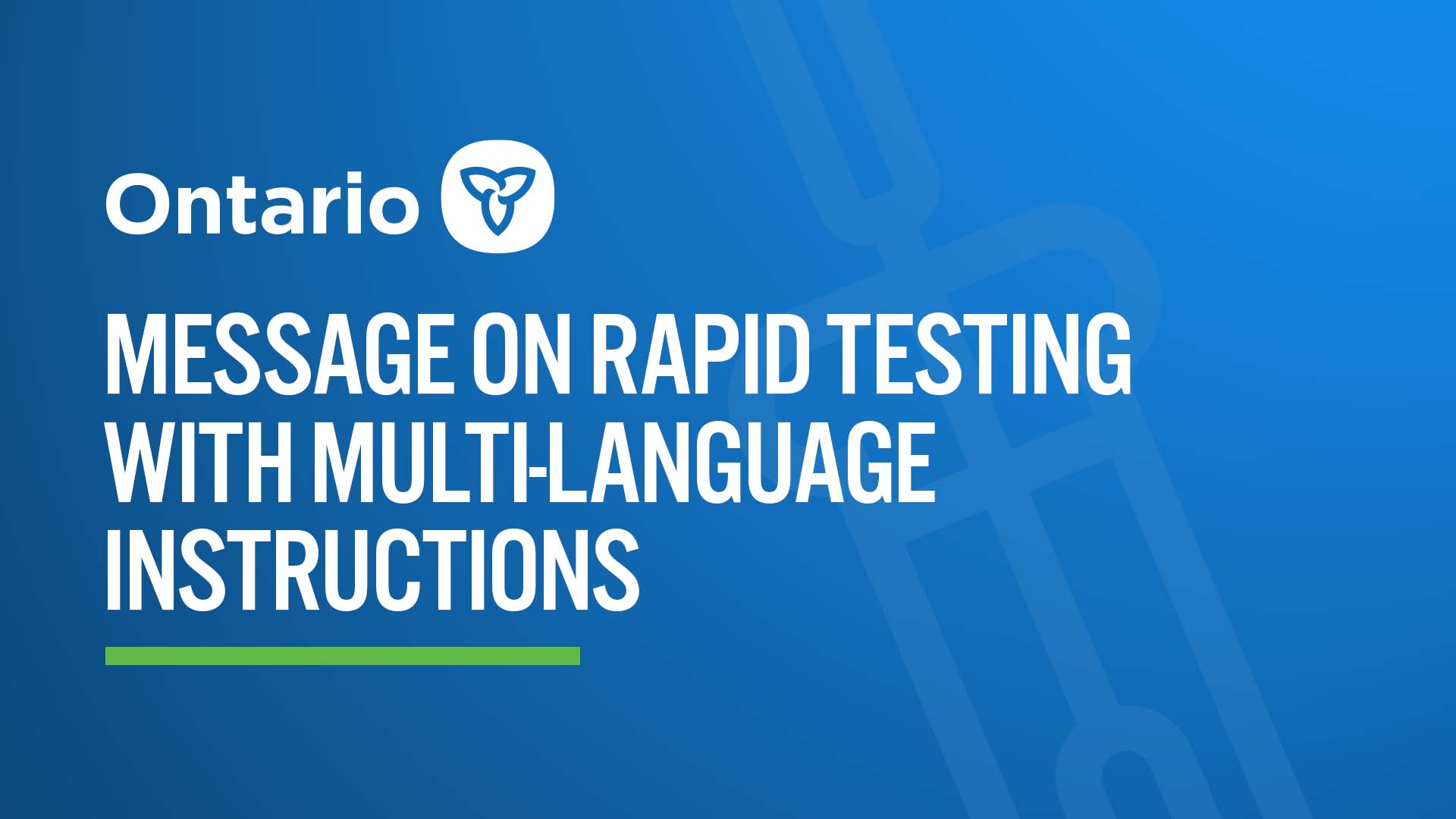 Message on Rapid Testing with Multi-Language Instructions