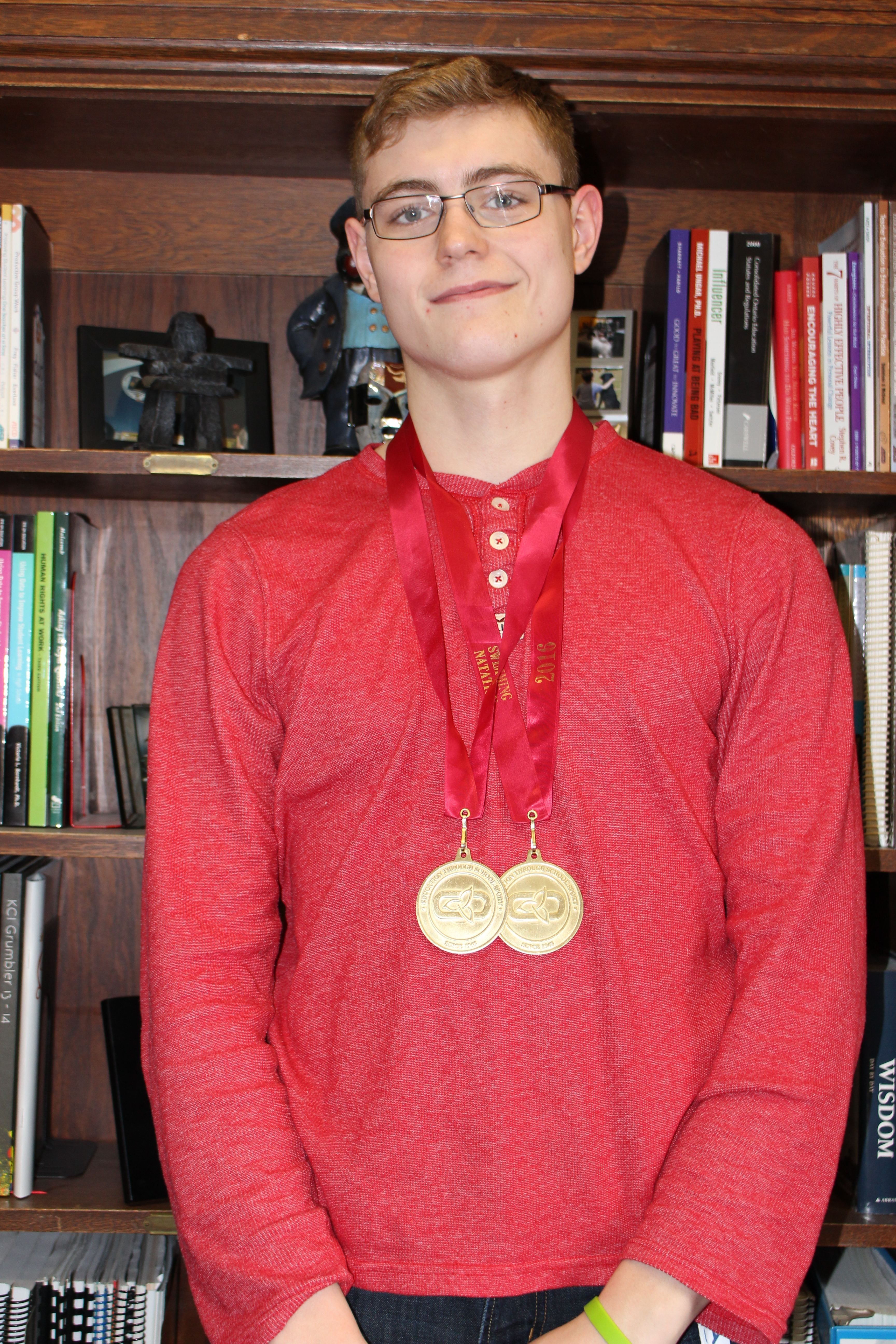 Nick and his two OFSAA gold medals.
