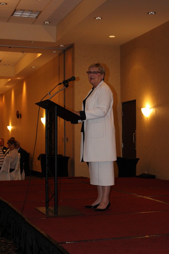 Marilyn Allen, retired executive superintendent, was this year's valedictorian for the retiring 'class.'