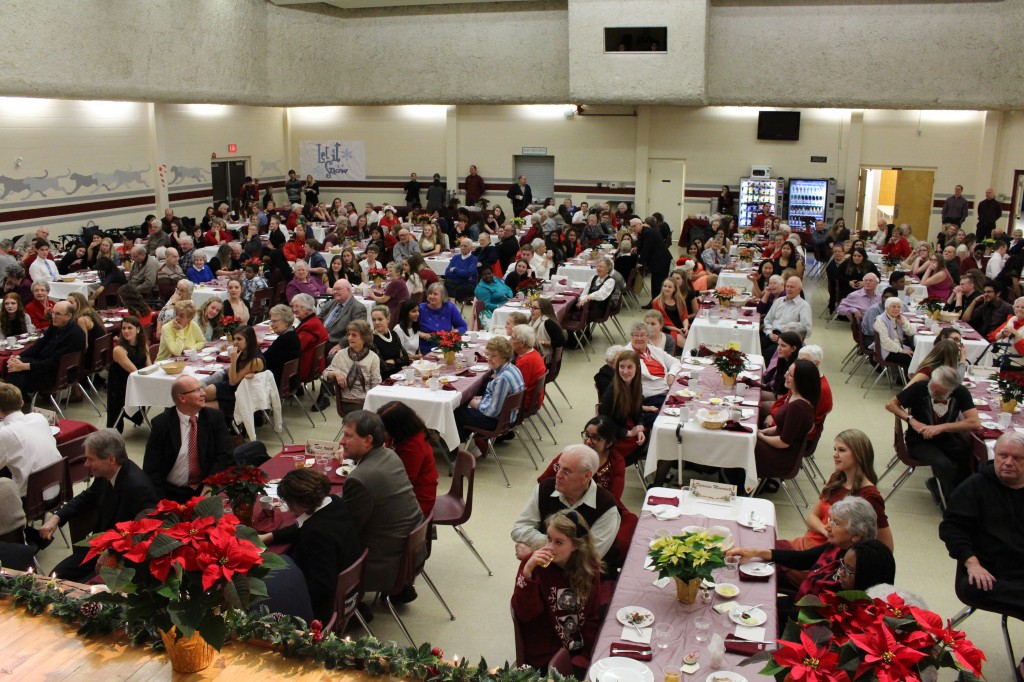 A room full of smiles, laughter, and holiday spirit.