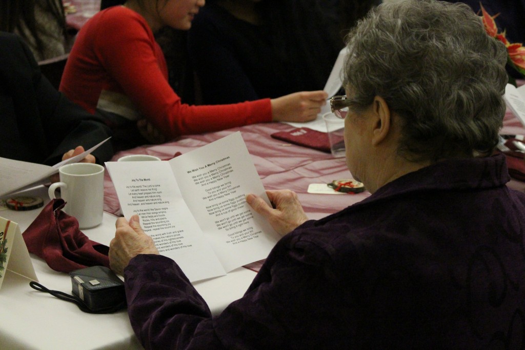 The evening was topped off singing holiday carols.