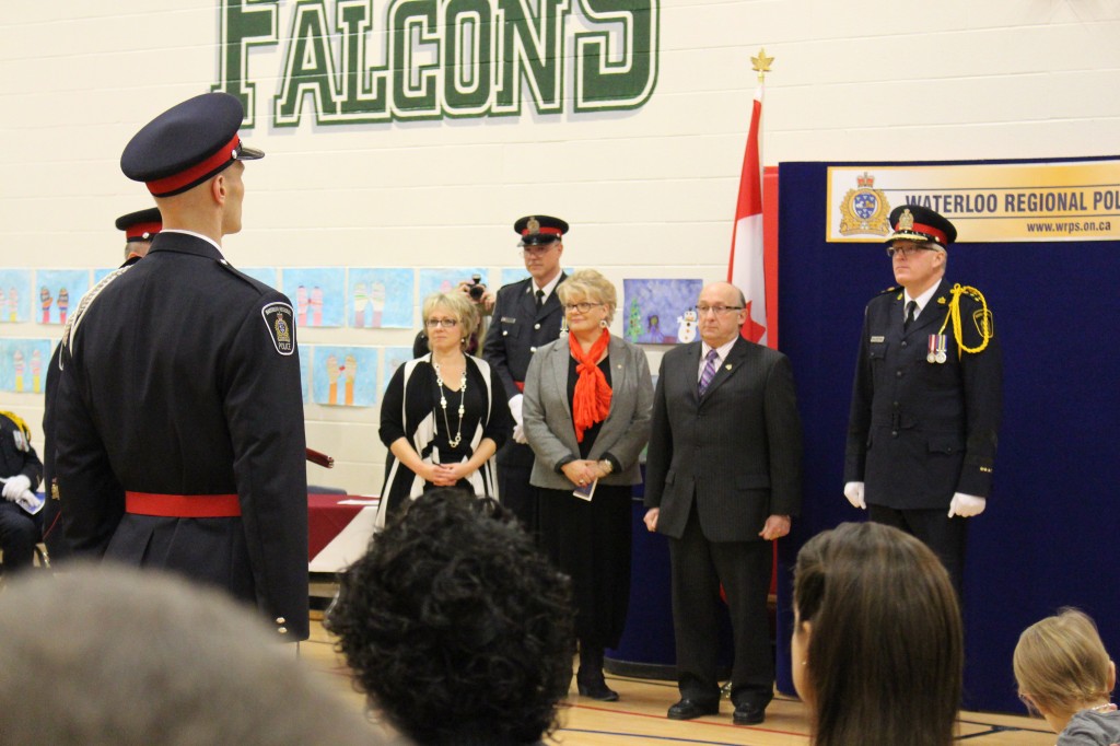 The inspection is about to begin - a component of the recruiting ceremony.