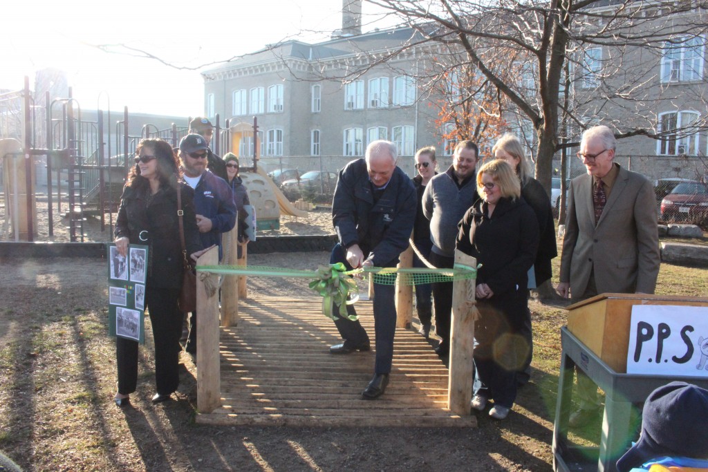 City of Cambridge City Councillor for Ward 3, Mike Mann, cut the ribbon!