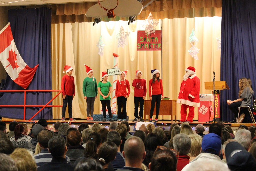 Santa getting ready for the game show, 'Is Santa Smarter...'