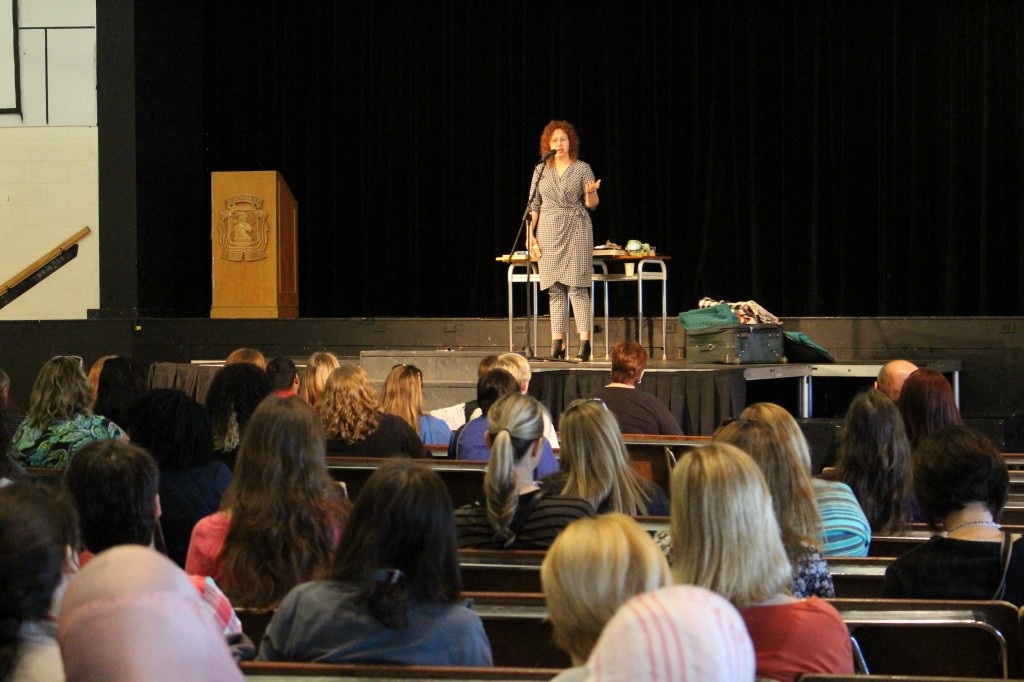 Lesley Andrew captivated the audience with her stories, singing and lessons.