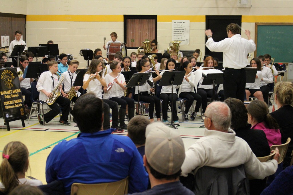 The Mavericks Junior and Senior band performing.
