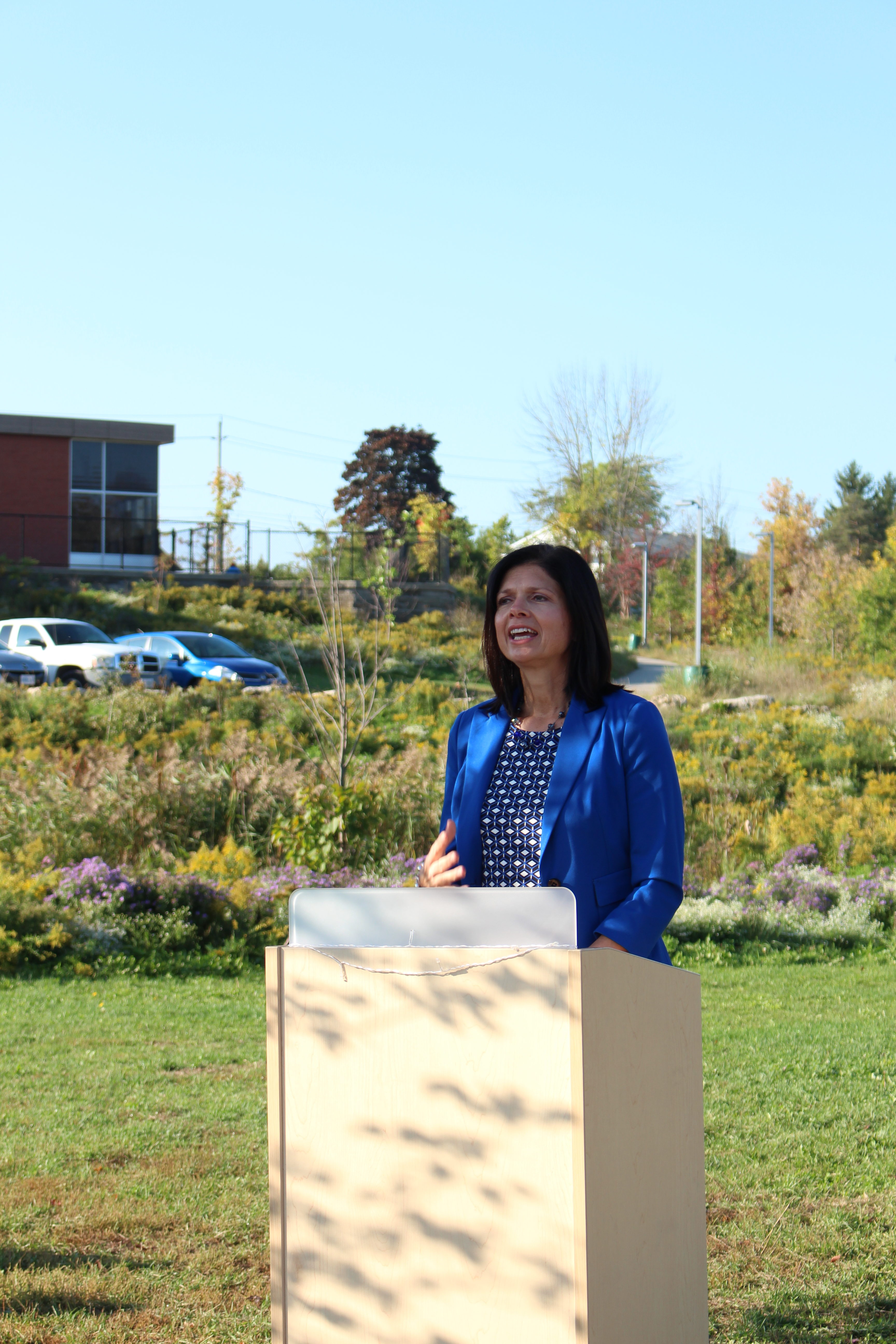 Superintendent Angela Mercier thanks special guests.