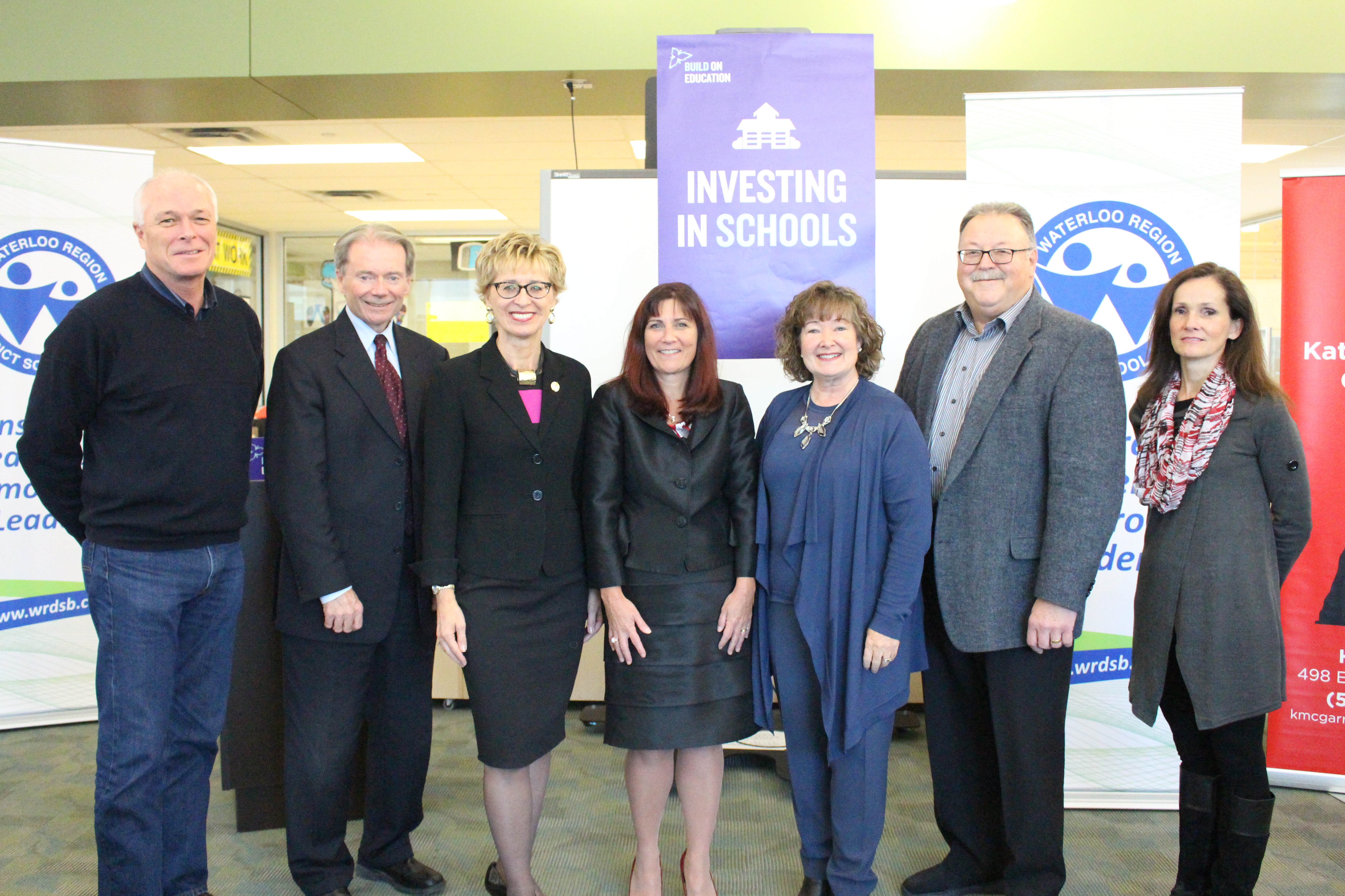 Local dignitaries at the funding announcement