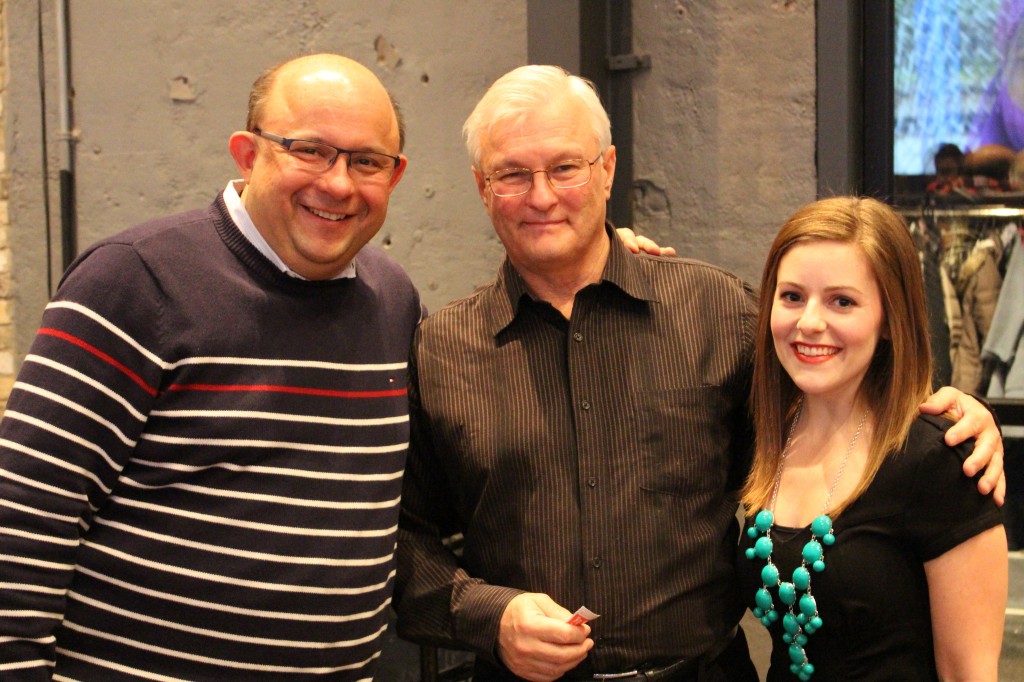 Kitchener Mayor Berry Vrbanovic with a guest and the evening's MC.
