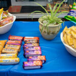 Snacks from various Asian cultures provided to students