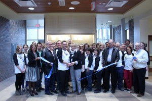 Manchester PS principal Paul Schlegel and Chairperson Kathleen Woodcock cut the ribbon to officially open the new addition.