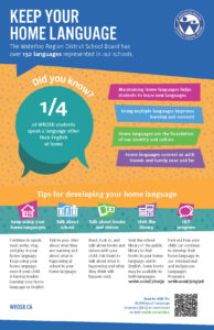 WRDSB keep your home language poster
