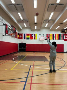 Neveen playing basketball