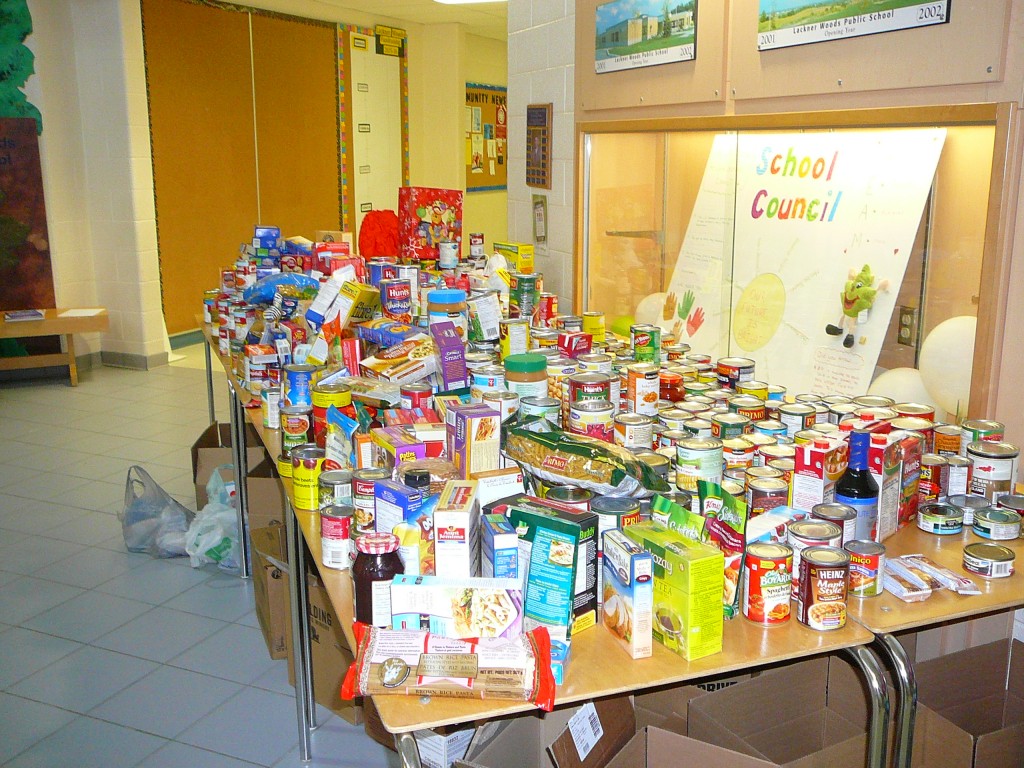Our local food bank will be able to feed many hungry tummies with all this food!
