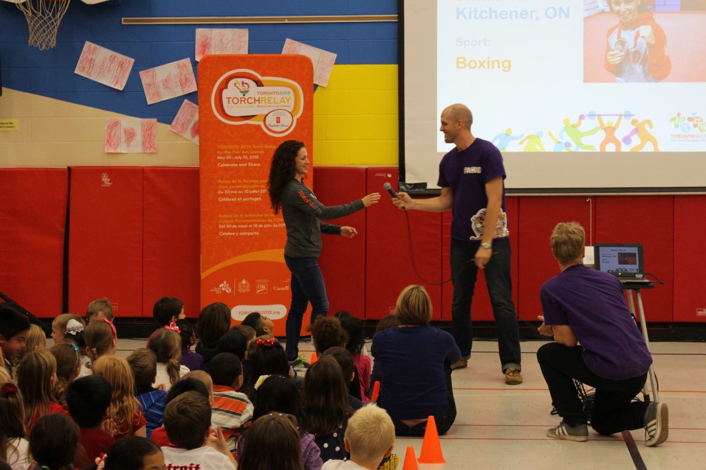 Local athlete, WRDSB alumni and Pan Am Games ambassador Mandy Bujold, inspired students with her story.