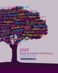 Front cover of “STEP: Steps to English Proficiency, A Guide for Users (Updated November 2015)