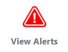 Red alert icon with words “view alerts”