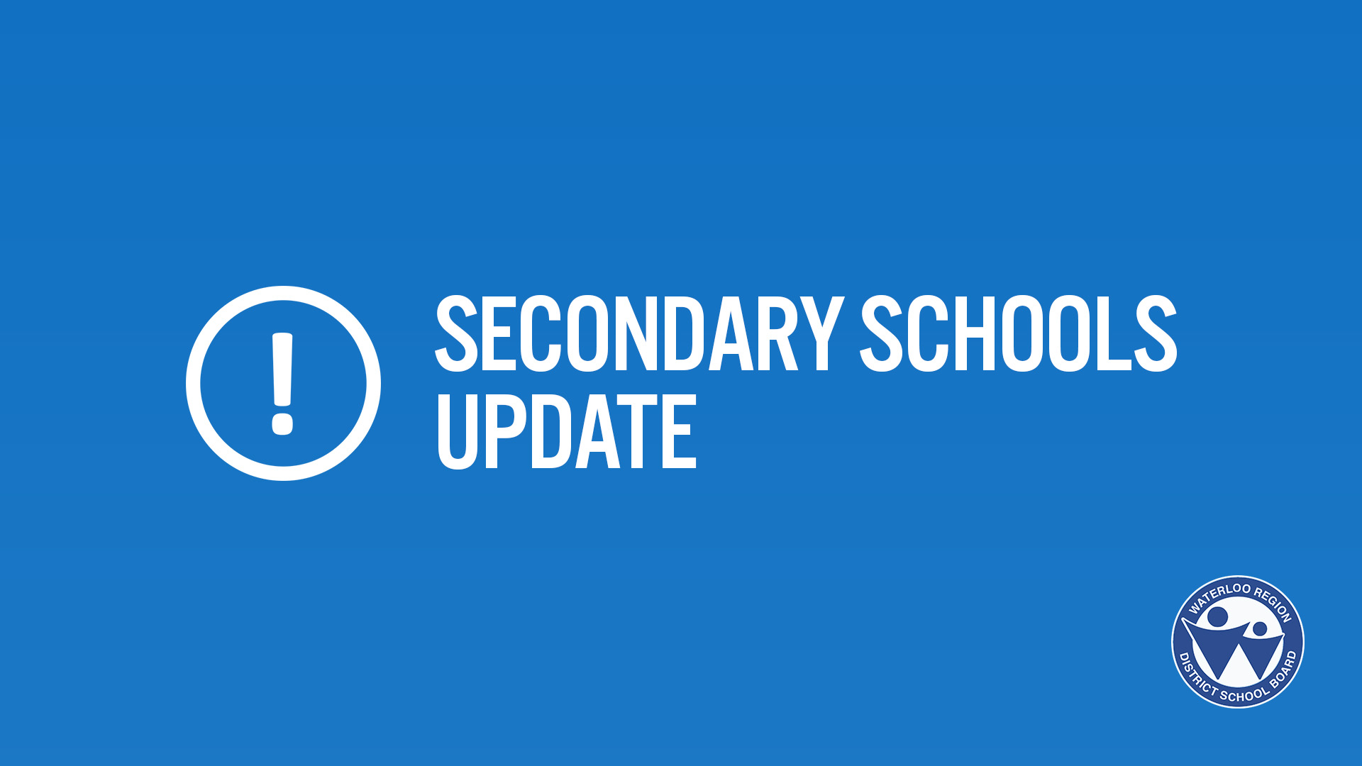Secondary Schools Update